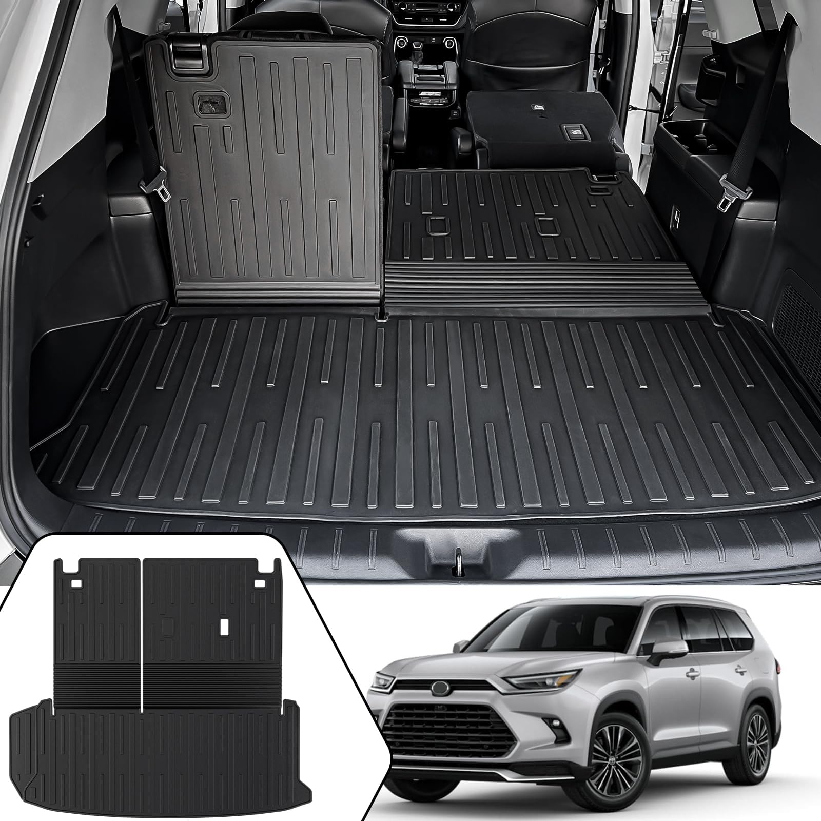 Amazon.com: LJWAITO Large Trunk mat for 2024 Toyota Grand Highlander ...