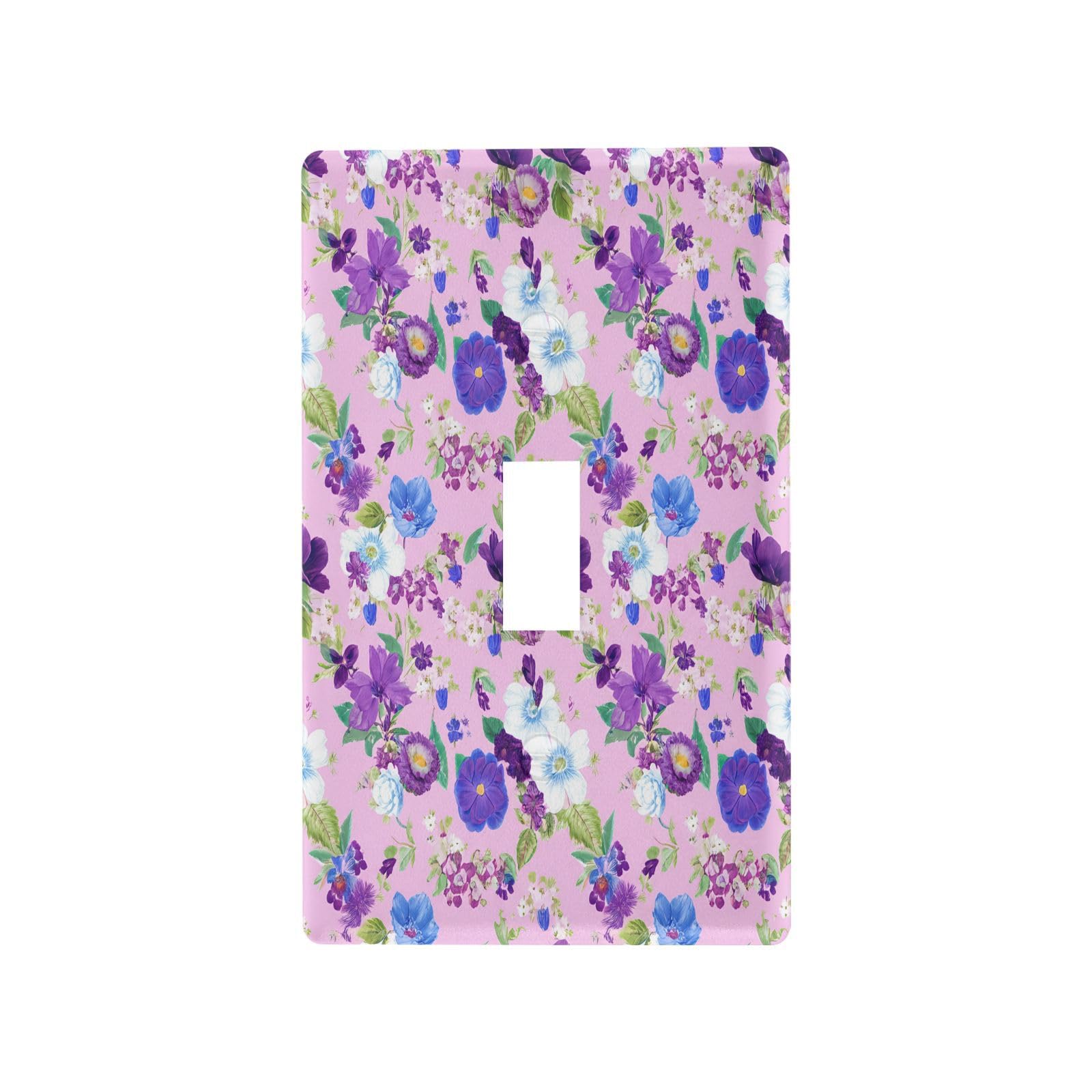 BOESI Doodle Colorful Flowers Light Switch Cover Trim, Switch Panel Trim, Receptacle Cover, Double Receptacle Receptacle Cover, 4.53 * 2.76 inches