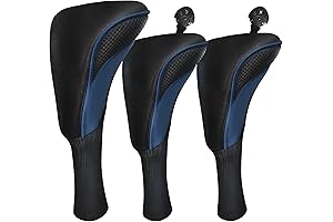 3 PCS Elastic Golf Club Head Covers Premium Long Neck Protector Set...