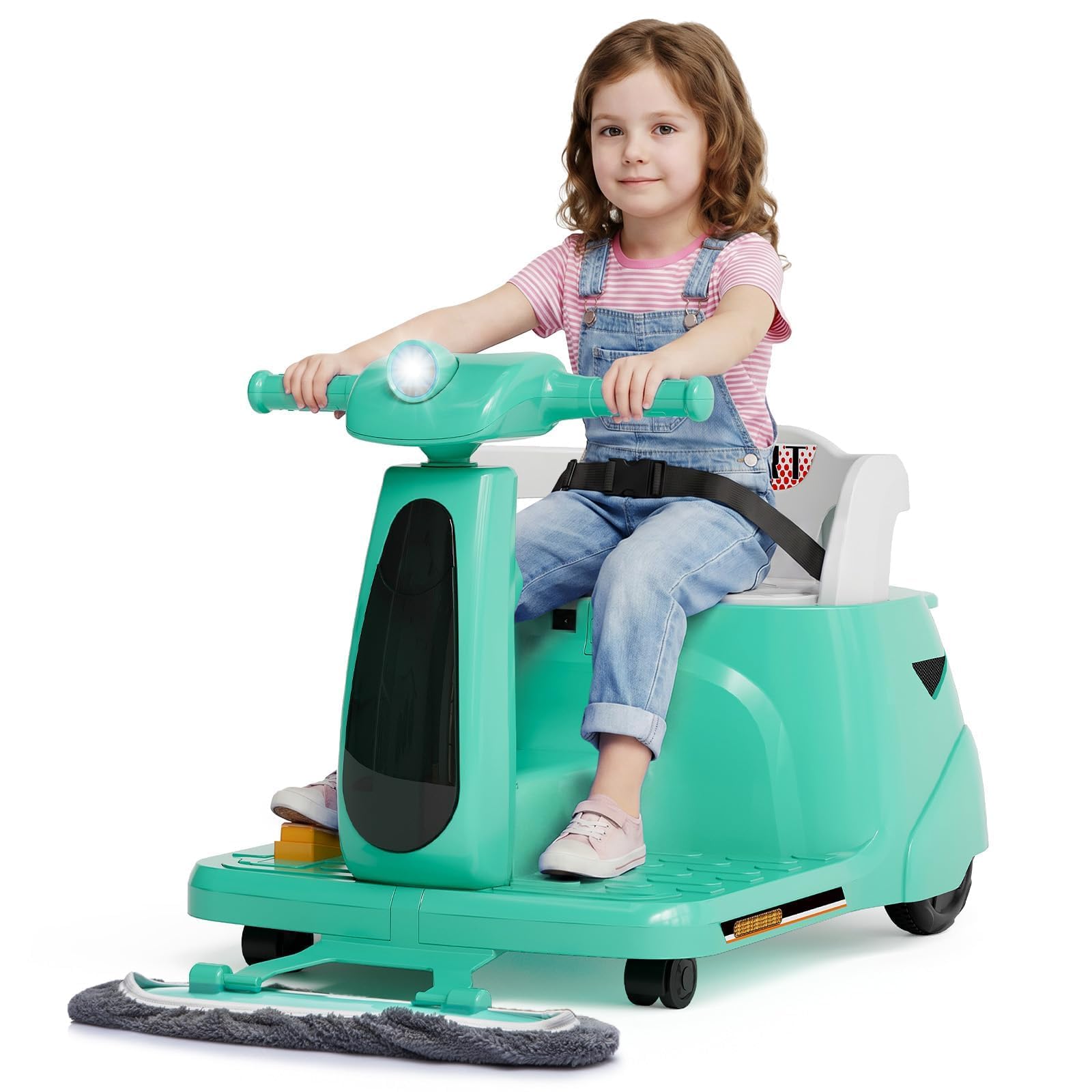 London Boutique 12V 2-in-1 Kids Ride-On Cleaning Car — image 1