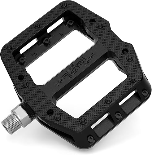 Miniatura 1 de MZYRH Pedal de bicicleta de montaña de 916 pulgadas, 3 rodamientos sellados, ligero, antideslizante, de fibra de nailon, pedales de plataforma para