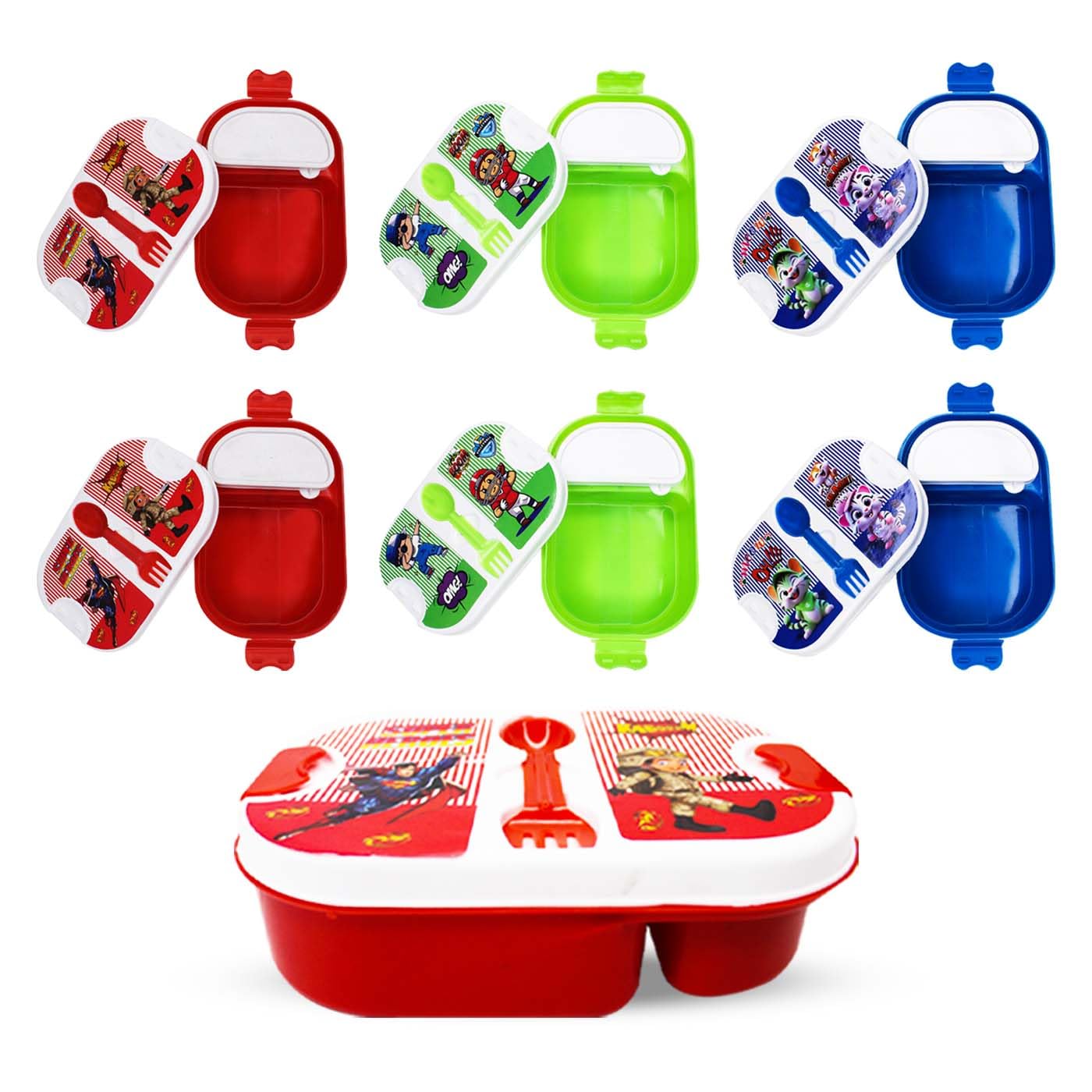 KAVIN Navratri Gift Combo Set | Kanjak Gifts for Kanya Pujan | Return Gift Item for Kids Boys and Girls, Multicolor (Tiffin Box- 6 Pcs)-image-44