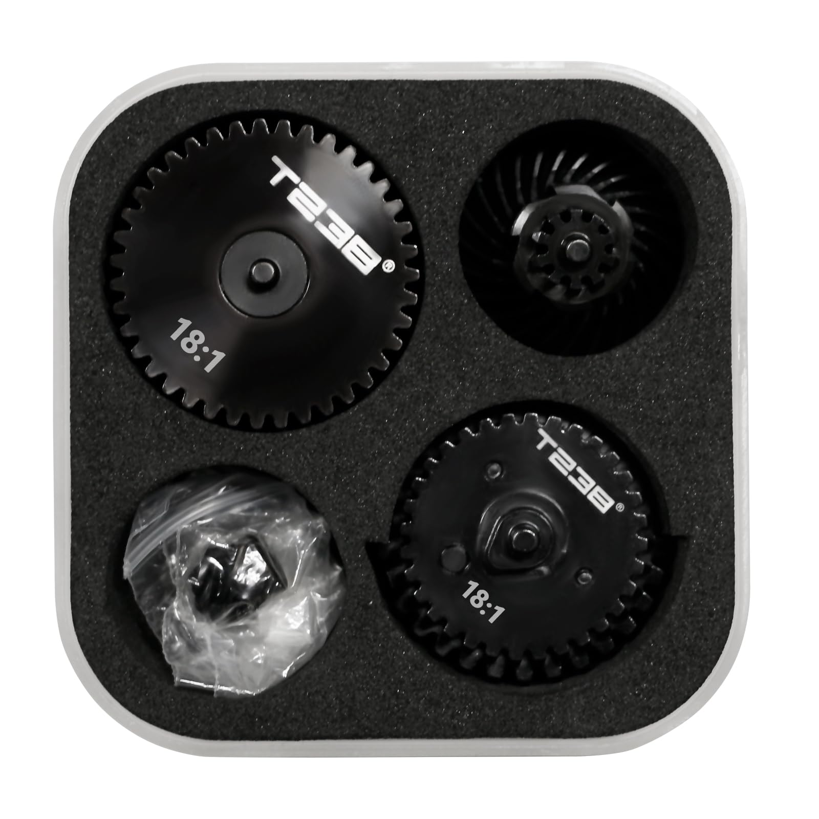 Juego de engranajes en espiral 13:1 16:1 18:1 para AEG V2 V3 M4 AK MP5 G36 P90 40Cr CNC