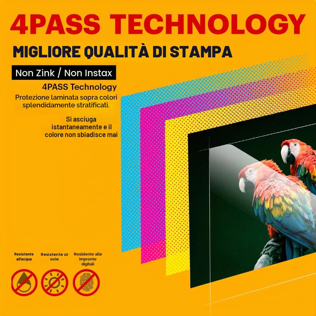 KODAK PD460 - Stampante fotografica a colori 10x15 cm - Bluetooth e docking - bianco e nero