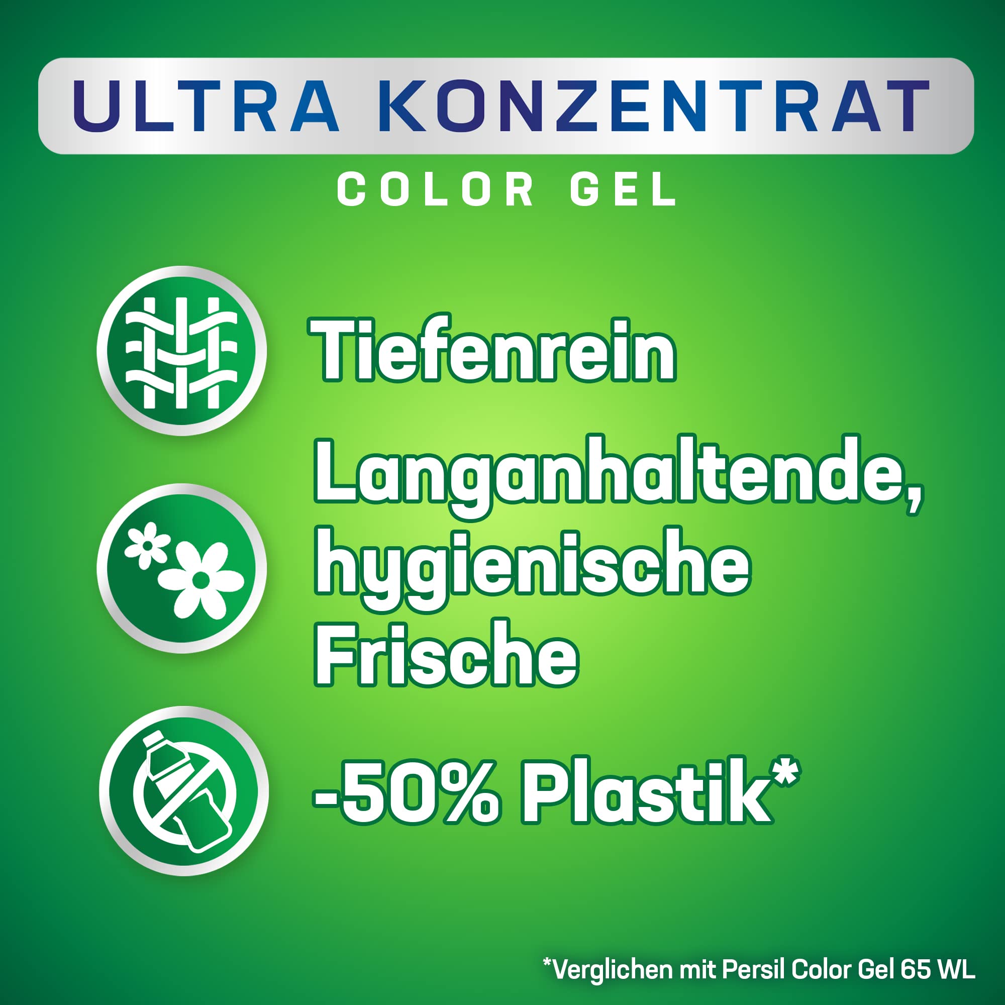 Persil Ultra concentrato Color Gel Detersivo (2 x 65 lavaggi), detersivo per colori ad alta concentrazione con tecnologia profondenrein-Plus contro le macchie più ostinate