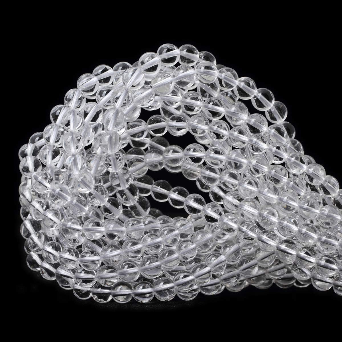 60PCS 6mm Natural Clear White Crystal Quartz Round Loose Beads Crystal Energy Stone for Jewelry Making 1 Strand 15" - Image 6