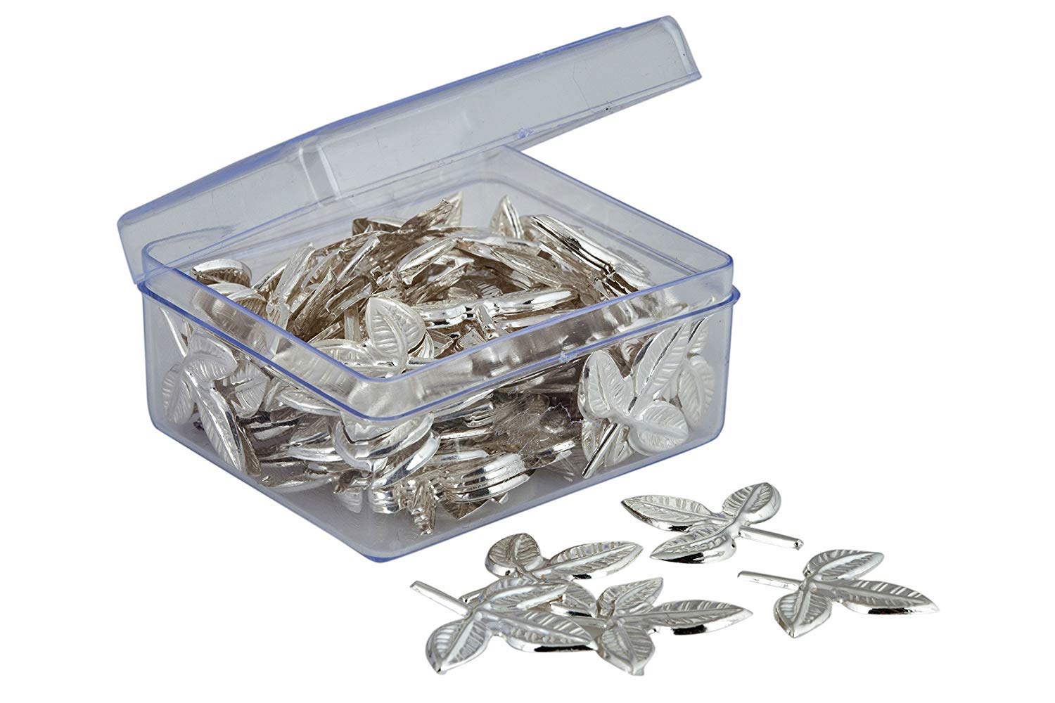 Pure Silver Shiva Asthothram Bilva Pathram Leaves | Belpatri for Pooja Worship (108 Pieces)