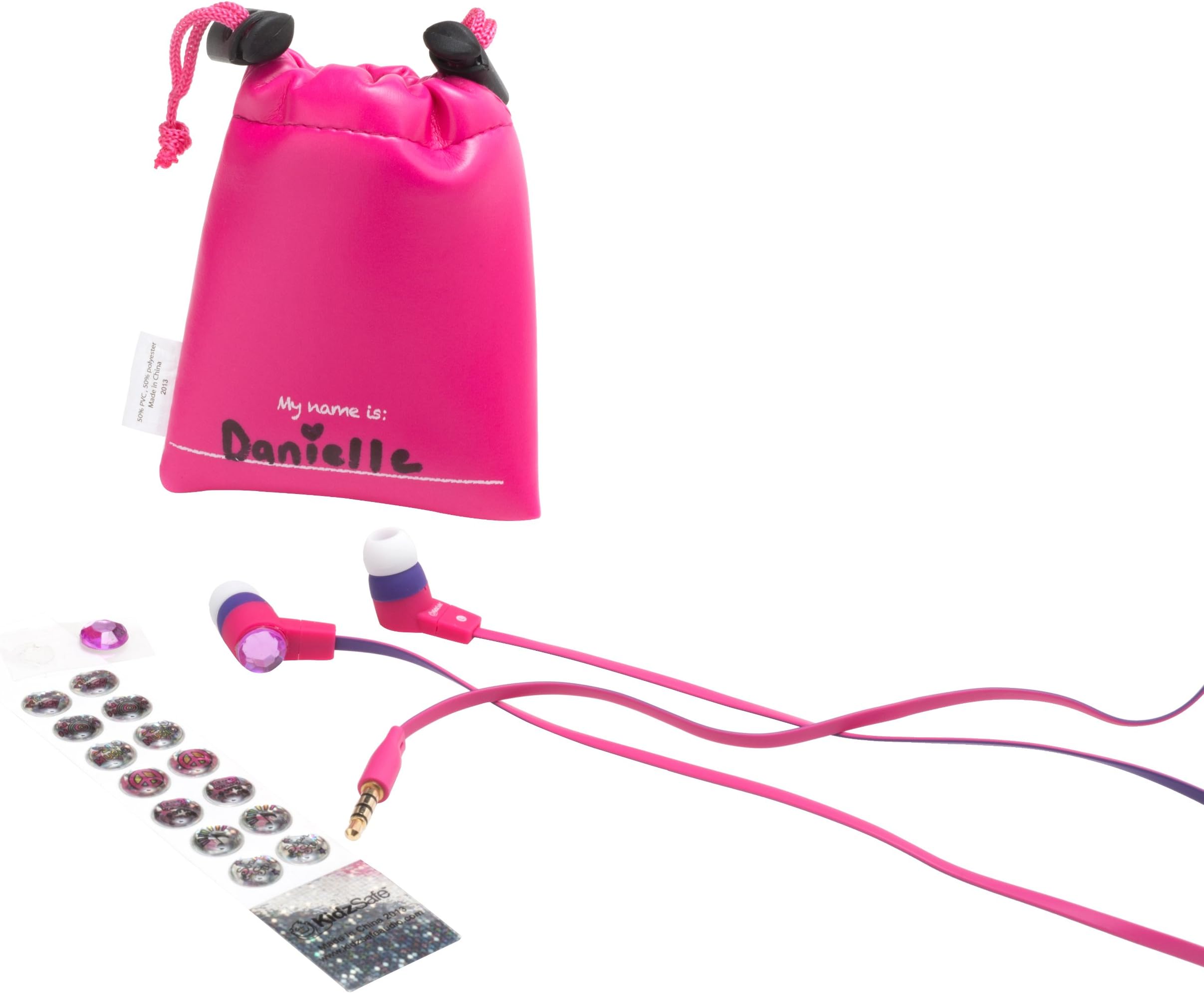 SMS Audio KS-2013-GDIY-EB KidzSafe Girls DIY Earbuds - Pink