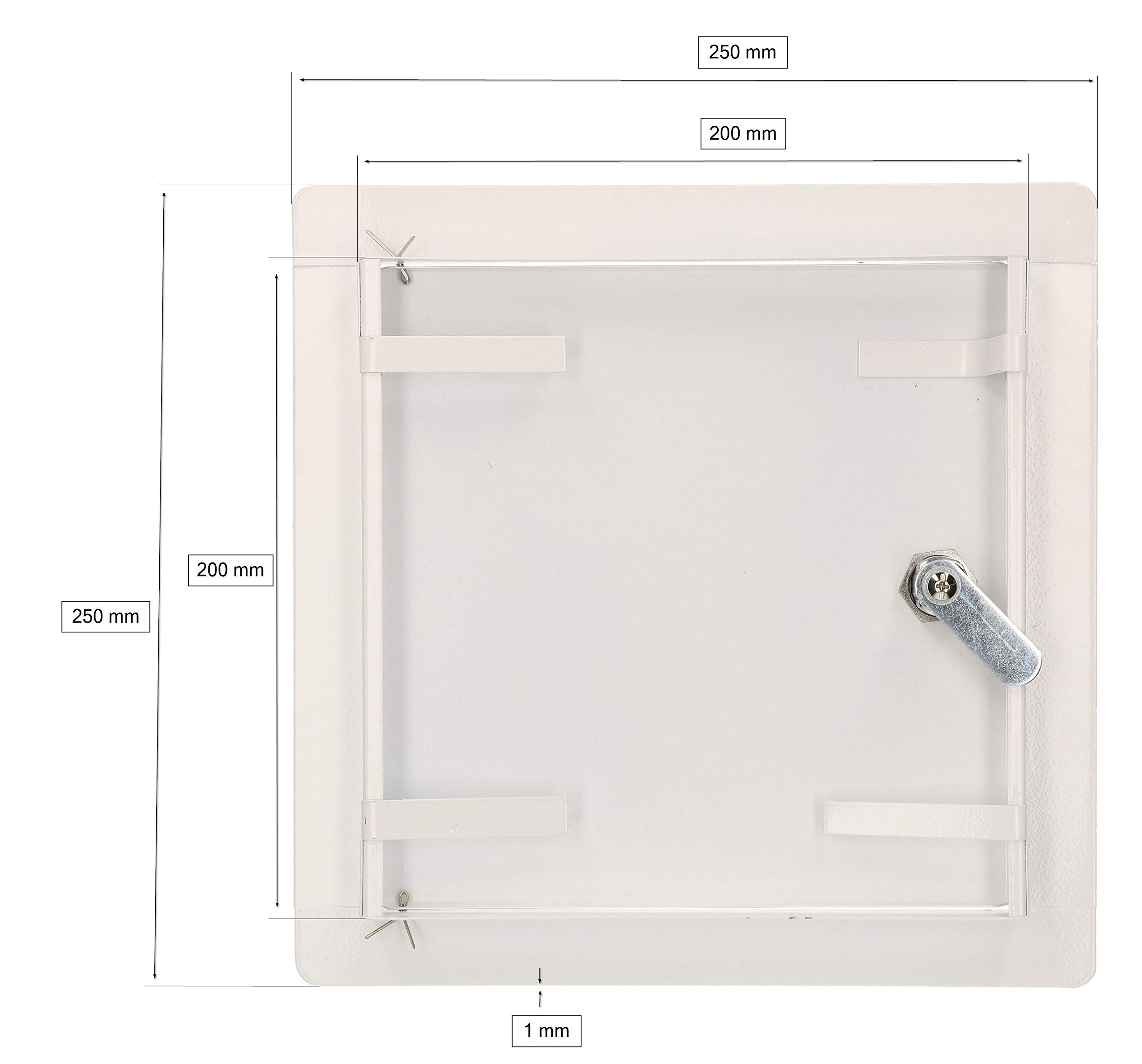 Sportello Di Ispezione Softline Bianco 600x800 Mm - Per Parete O Soffitto, Chiusura A Quadrante, Lamiera Acciaio Zincato