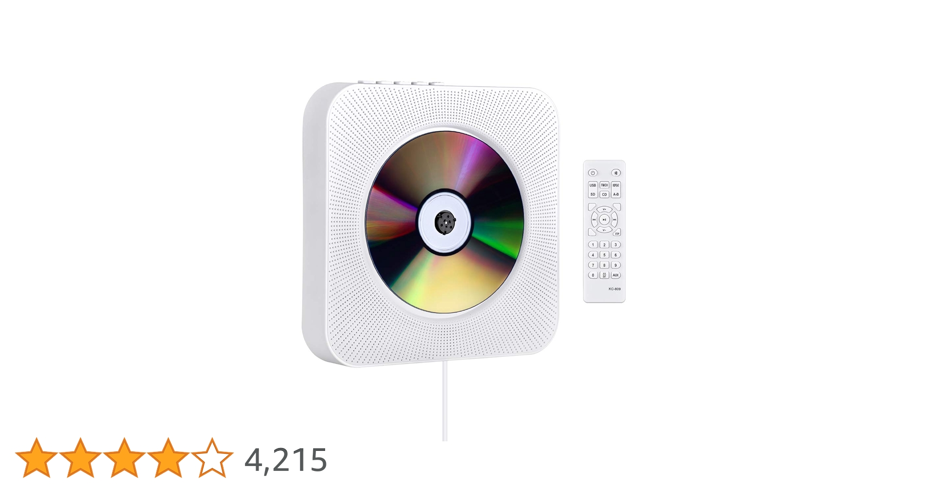 1台多役ポータブルCDプレーヤー LEDディスプレイ付き 壁掛け＆置き式 壁掛け＆置き式ポータブルCDプレーヤー 1台多役 LEDディスプレイ付き