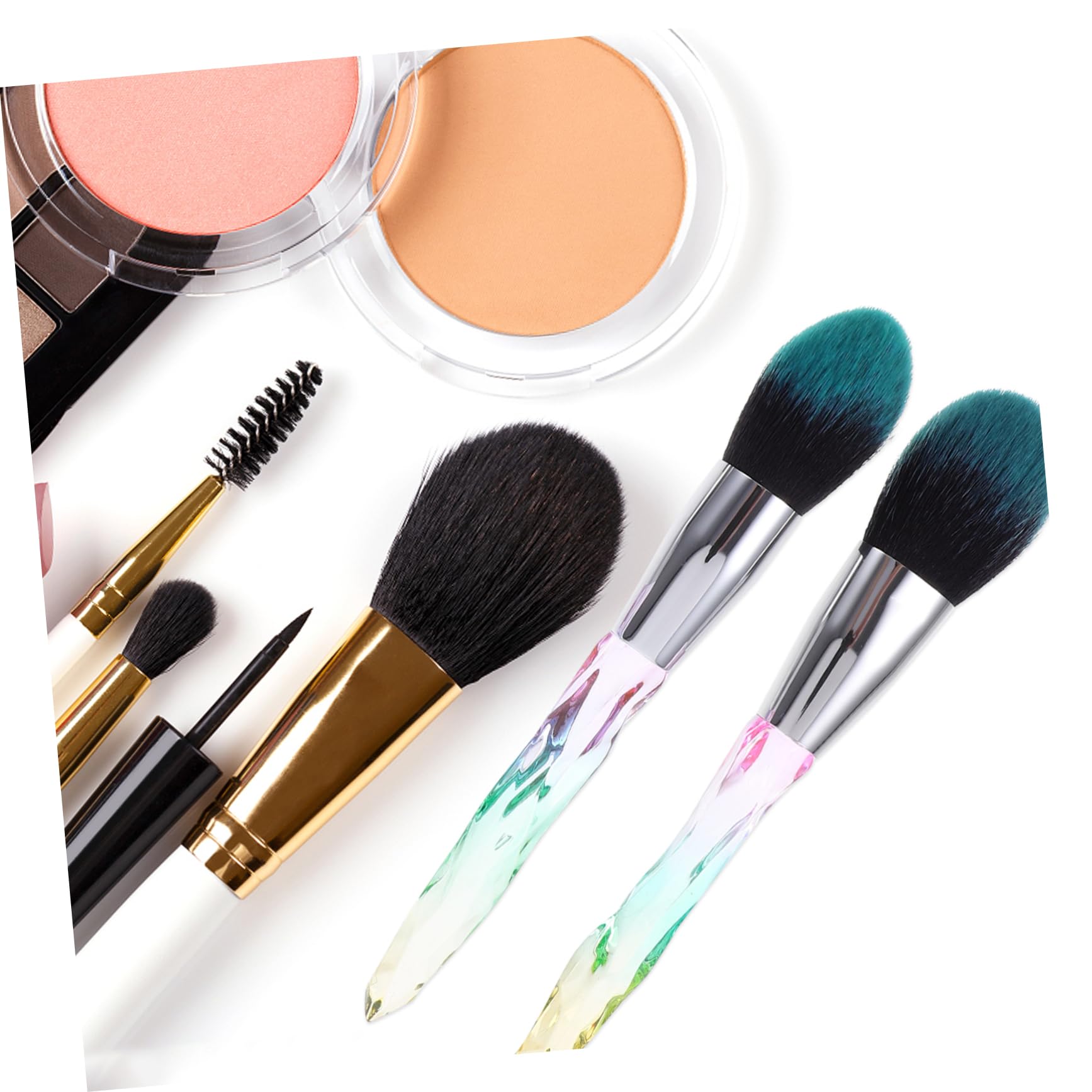 Healeved 20stücke Teiliges Make-up Pinselset Mit Transparentem Griff Für Foundation Lidschatten Und Blush Sanfte Borsten Für Empfindliche Haut Einfach Zu Reinigen Langlebig Für