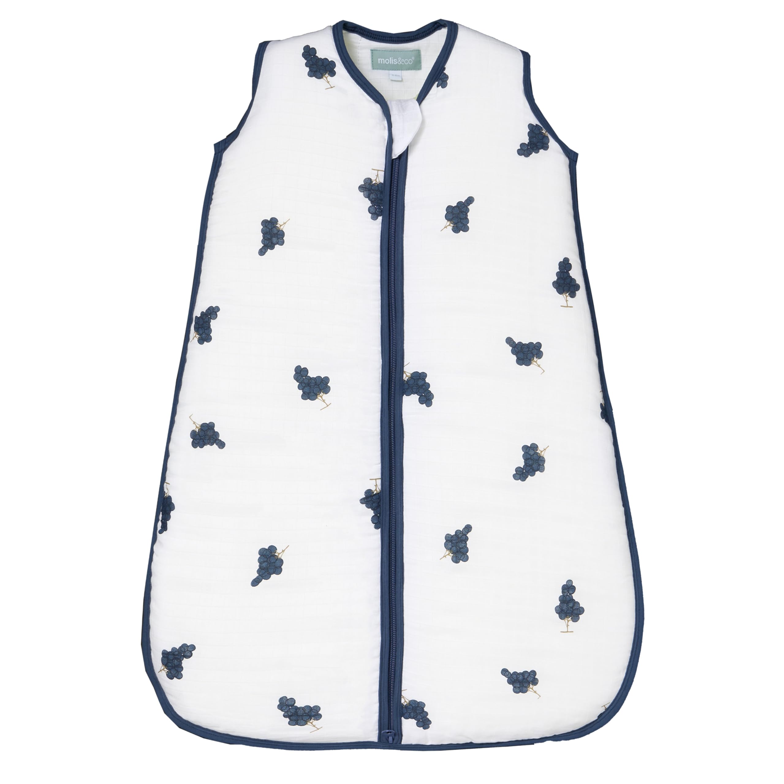 molis&co - Baby Schlafsack 2.5 TOG - Ganzjahres Schlafsack - Babyschlafsack Neugeborene - Premium Bambu Musselin, ärmellos Winterschlafsack wattiert - Premium Qualität