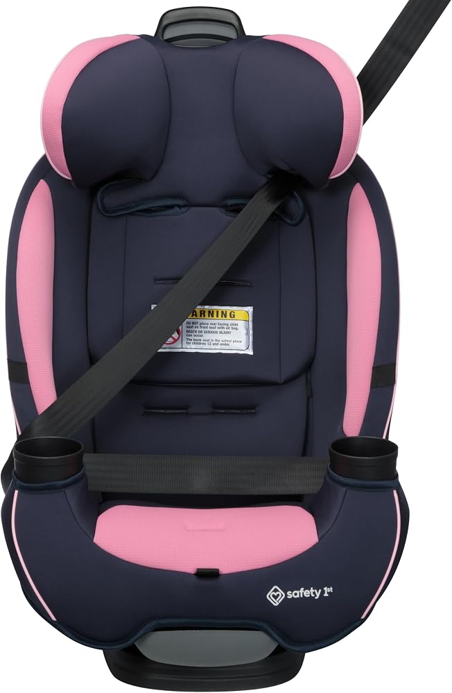 Safety 1st Grow and Go All-in-One Slim Convertible Car Seat, Rear Facing, 5-40 lbs, Forward Facing (30–65 lbs), High Back Booster Seat 40-100 pounds, Vineyard Girl