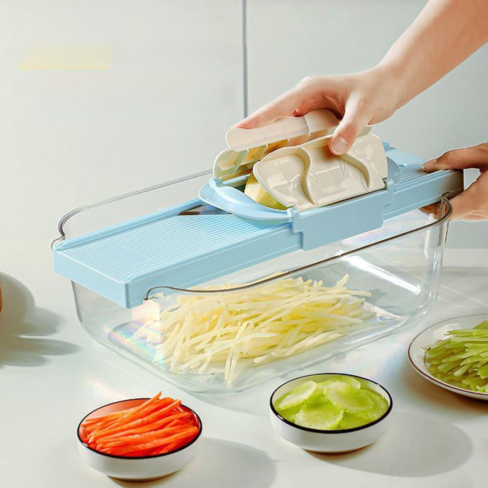 Tagliaverdure da cucina Con protezione per le mani, tagliaverdure manuale