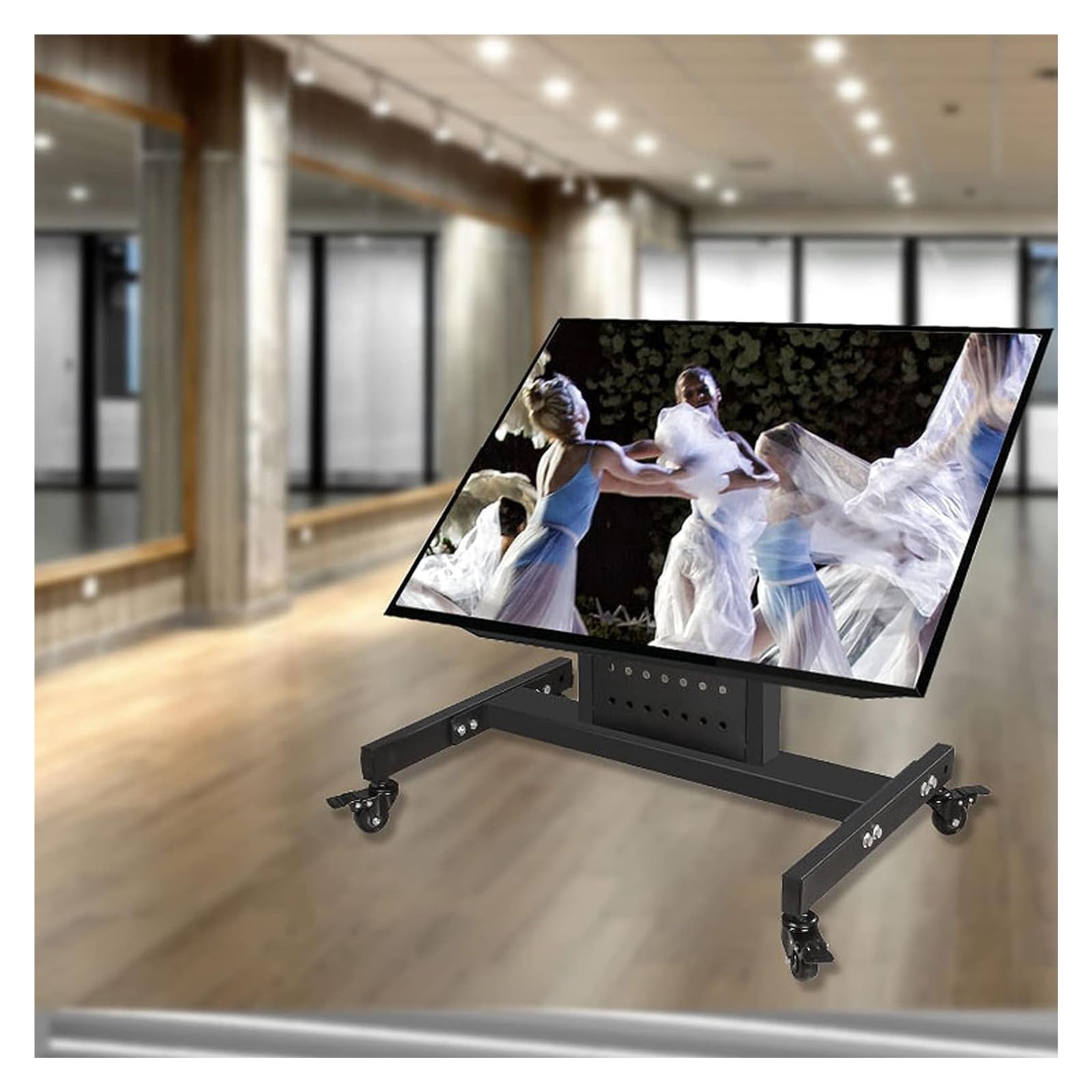 TABOJS Soporte de TV con Ruedas Base de TV de pie Ajustable para televisores de 3270 Pulgadas Soporte de TV móvil con Ruedas Uso doméstico y Comercial