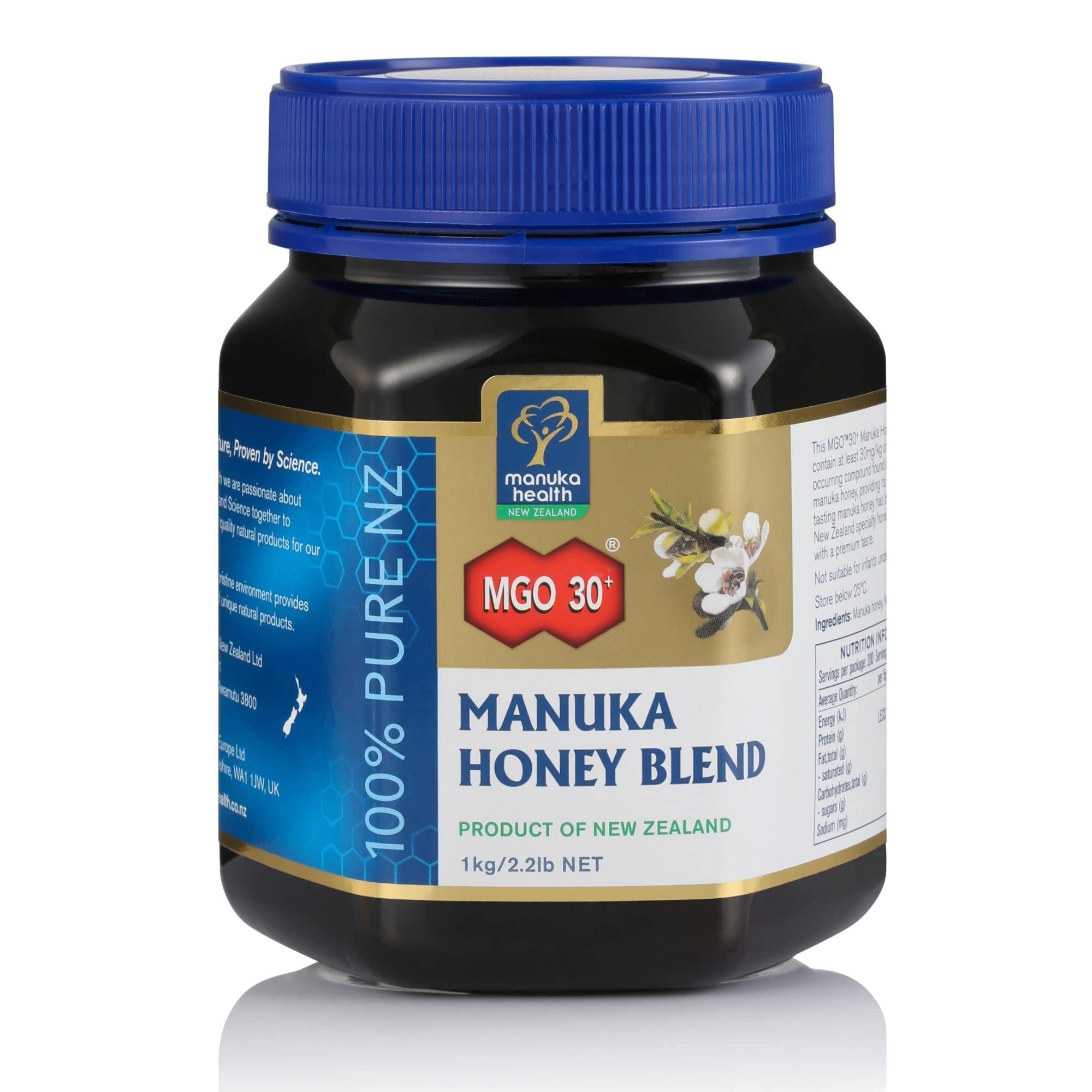 MGO 30+ Manuka Honey 1 kg, 100 Percent Pure New Zealand Manuka Honey with Methylglyoxal