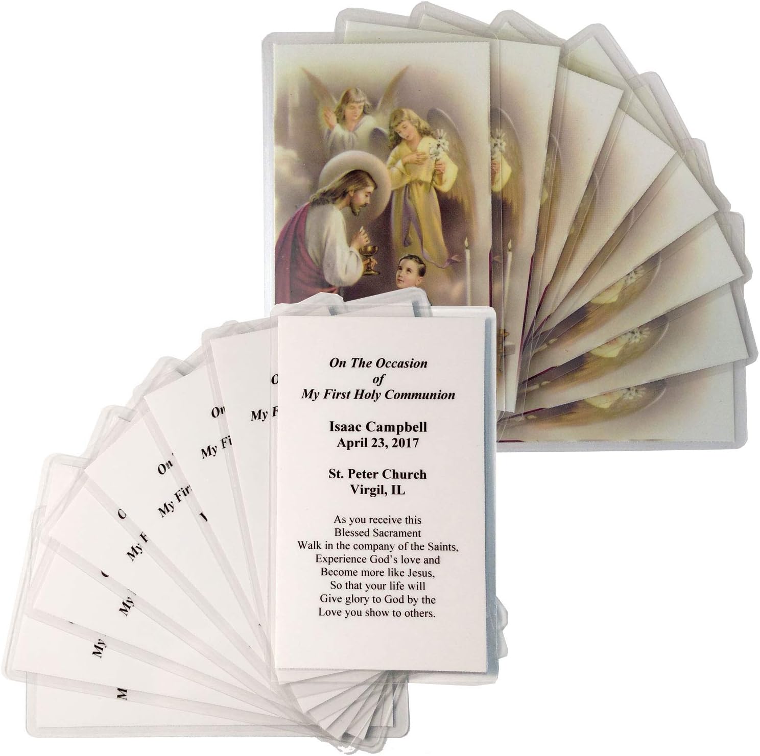 16 Personalized Boys First Communion Holy Cards