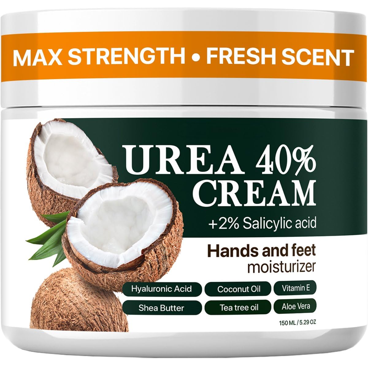 Urea 40% Cream with 2% Salicylic Acid – Intense Moisturizer - 5.29 Oz