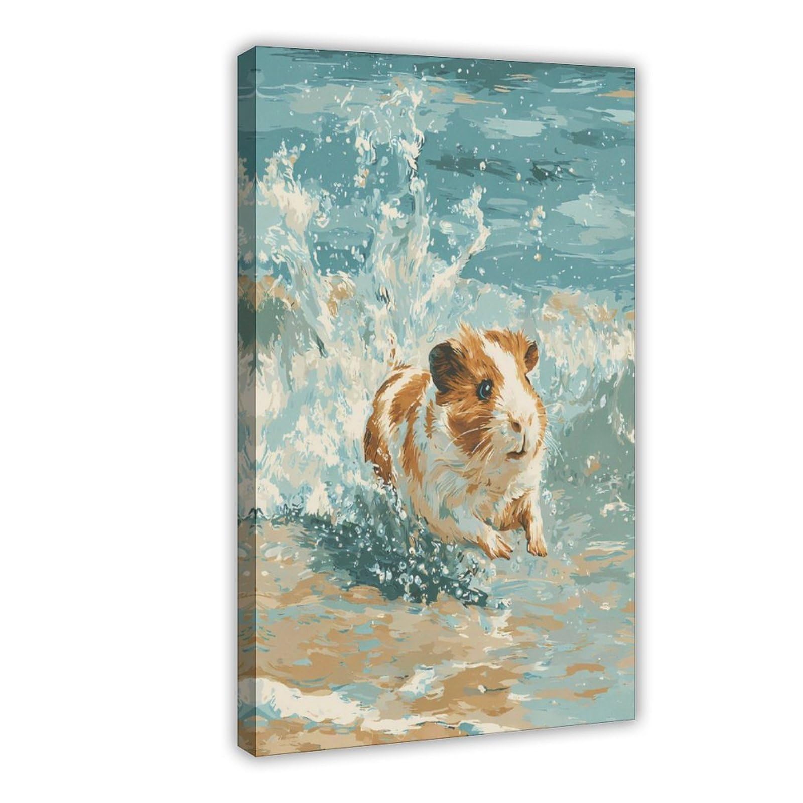 Poster cochon d'inde dans l'eau : idée cadeau originale et design - 8