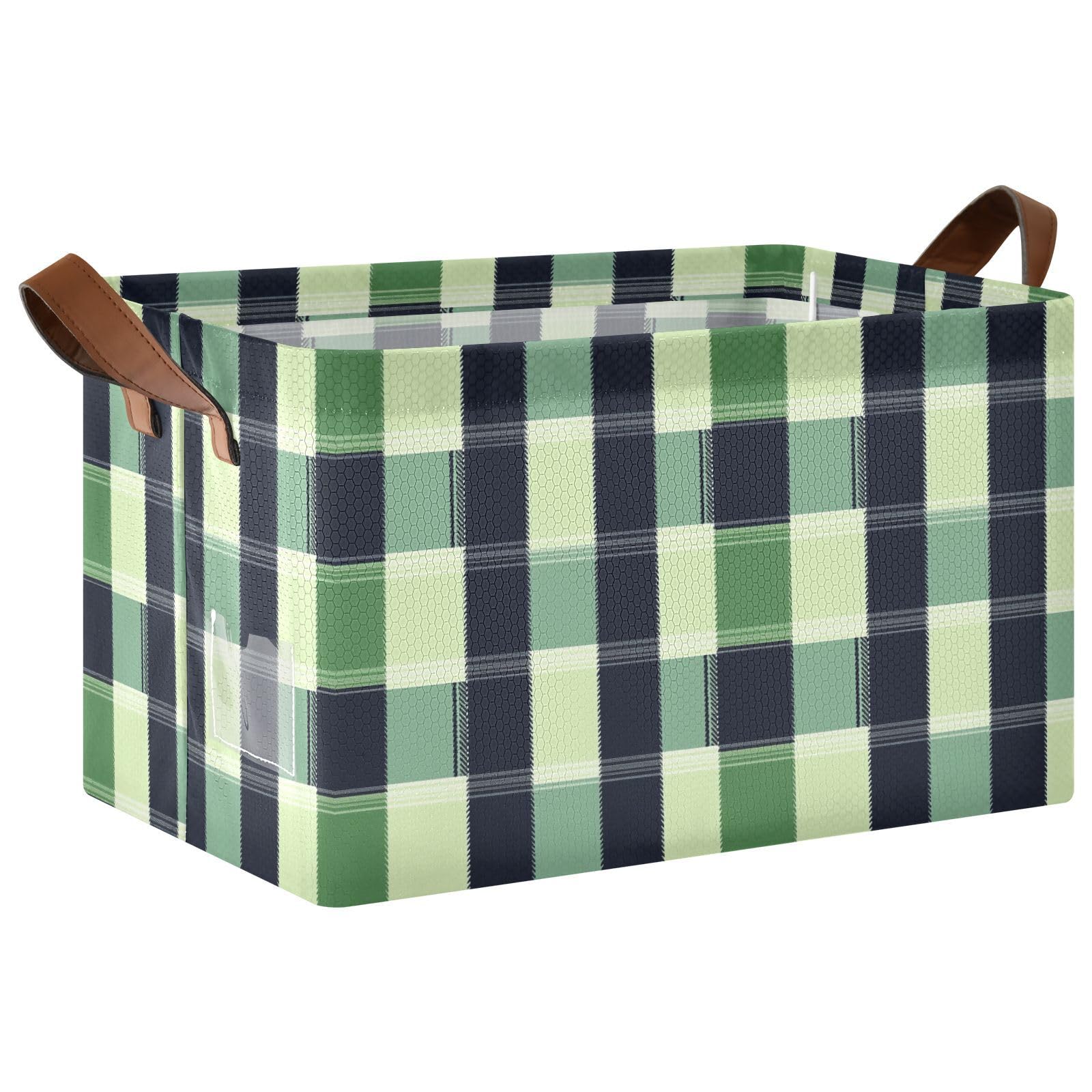 Bac de rangement pliable en tissu pour penderie et placard à carreaux