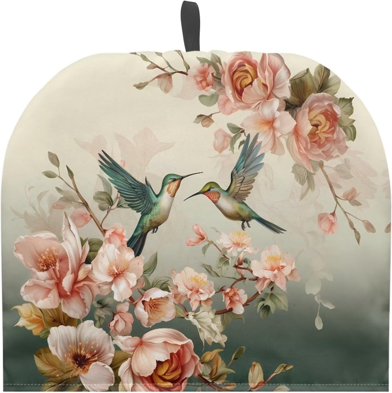 ZOUTAIRONG Floral Hummingbird Tea Cozy for Teapot Portable Kettle Cover Tea Kettle Quilt Tea Cosy Kettle Tea Pot Cover Dust Proof Insulated Keep Warm Black Tea Cup Warmer Cozy Pink