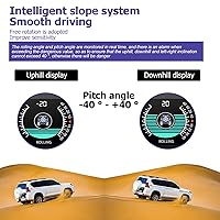Vista 4 de Fydun Medidor de inclinación de nivel de inclinación, HUD indicador electrónico para automóvil, inclinómetro digital, medidor de pendiente de ángulo