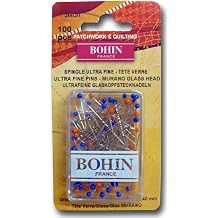 Bohin Glass Head Ultra Fine and Flexible Pins, Size 22, 100-Pack