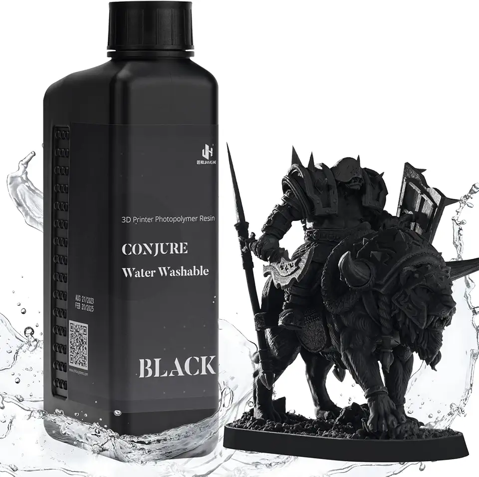 Resina lavável com água 1KG da Chitu Systems, pós-processamento mais rápido, resina de impressora 3D fácil de limpar, resina de fotopolímero padrão 405nm para impressoras 3D (preto 1000g)