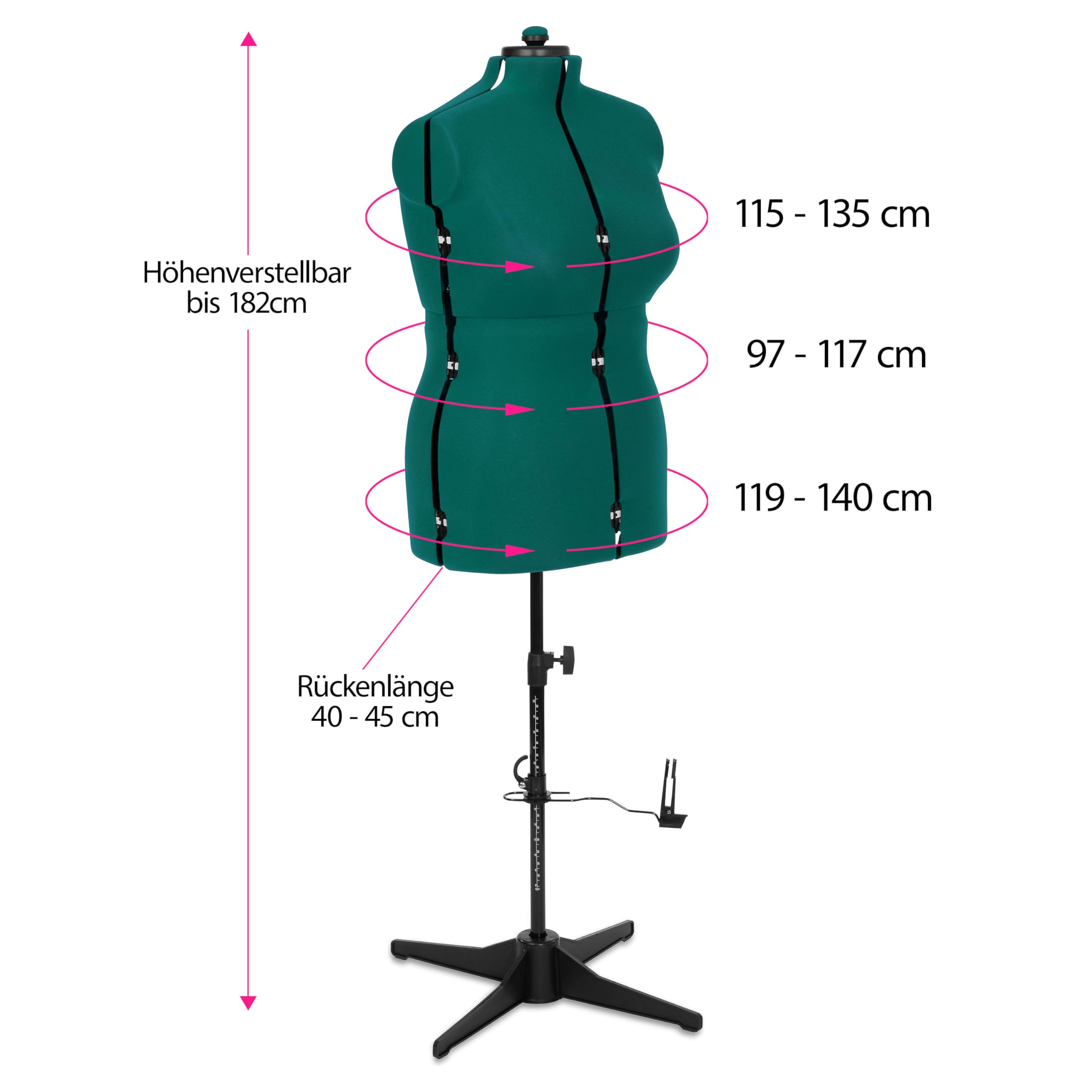 Schneiderpuppe Supa Fit Damen Gr. L (46-52), weiblicher Torso, Büste, verstellbare Drehregler, individuelle Anpassung an Hals, Taille, Brust, Hüfte