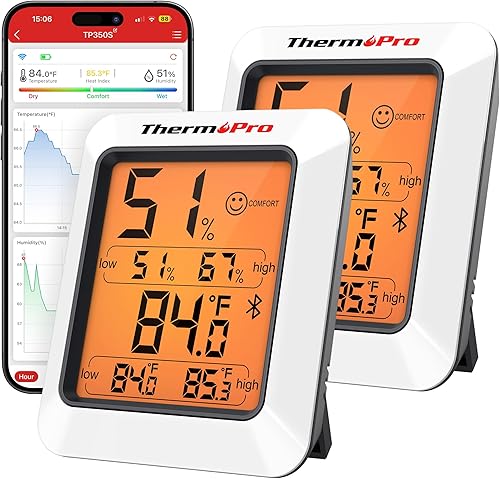 Miniatura 10 de Higrómetro de interior Thermopro Tp50Digital termómetro de control de humedad con calibrador de humedad por temperatura