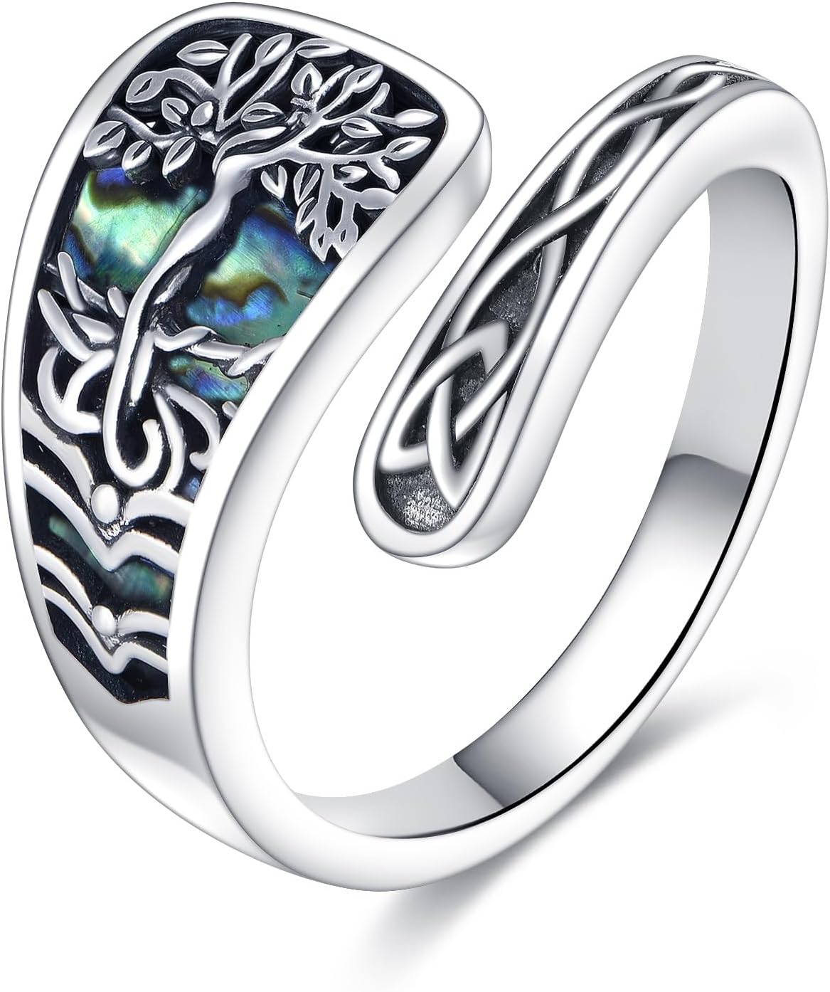 ONEFINITY Tree Of Life Rings 925 Sterling Silver Tree of Life Spoon Rings Jewelry Gift For Women Men