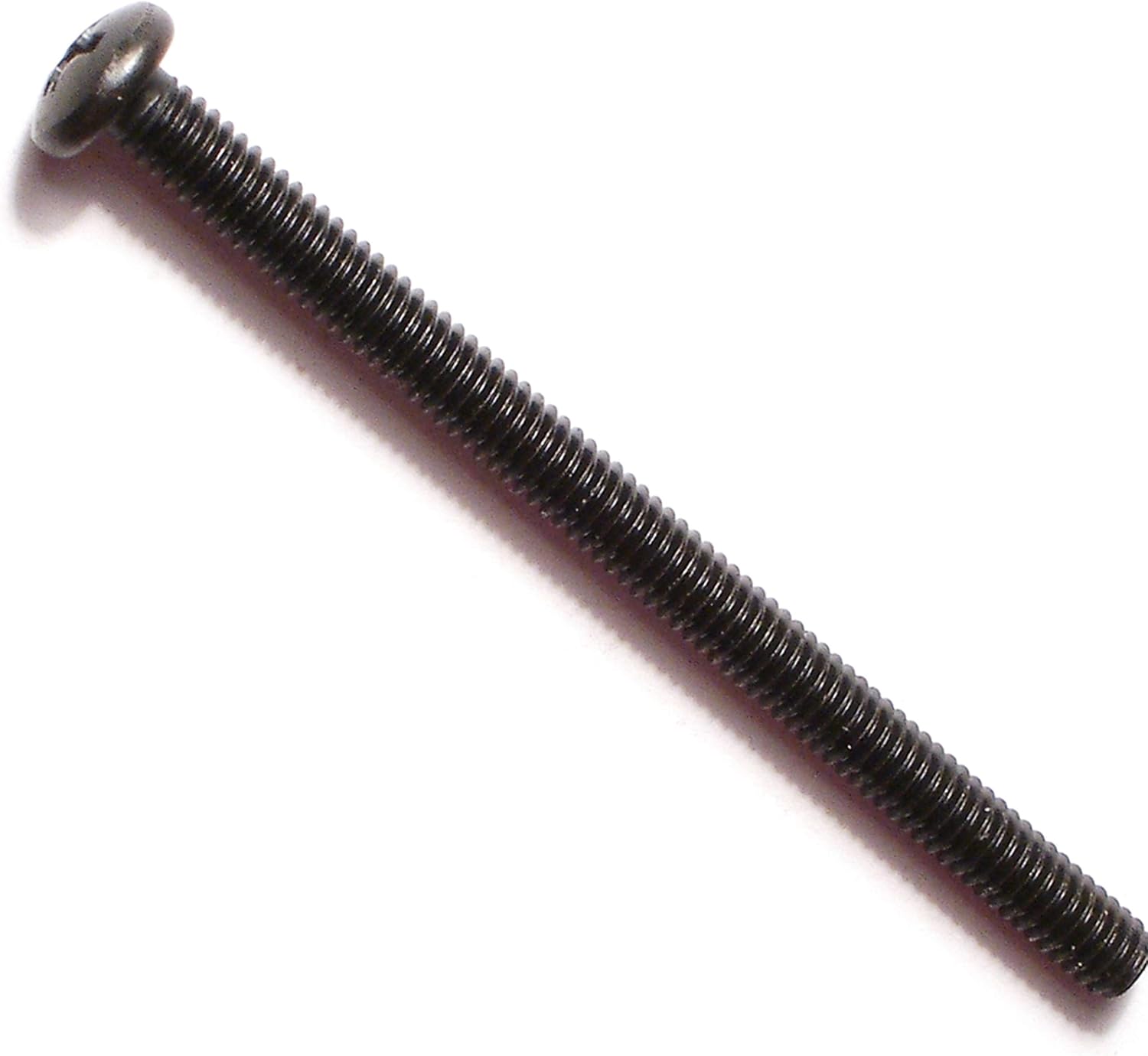 Hard-to-Find Fastener 014973174255 Phillips Pan Machine Screws, 10-32 x 2, Piece-12, Black