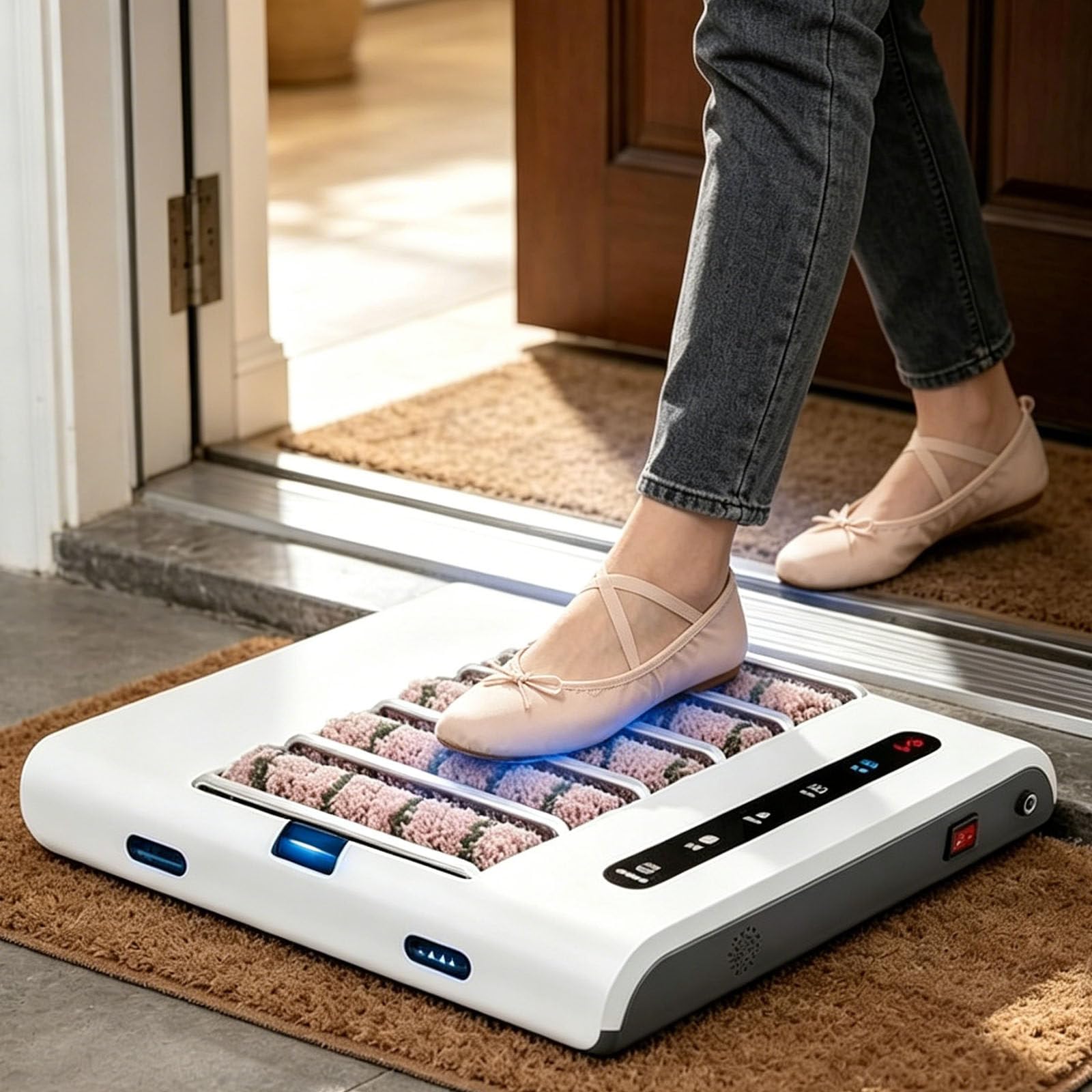 Machine de nettoyage de semelles automatique à induction sans eau pour bureau et maison