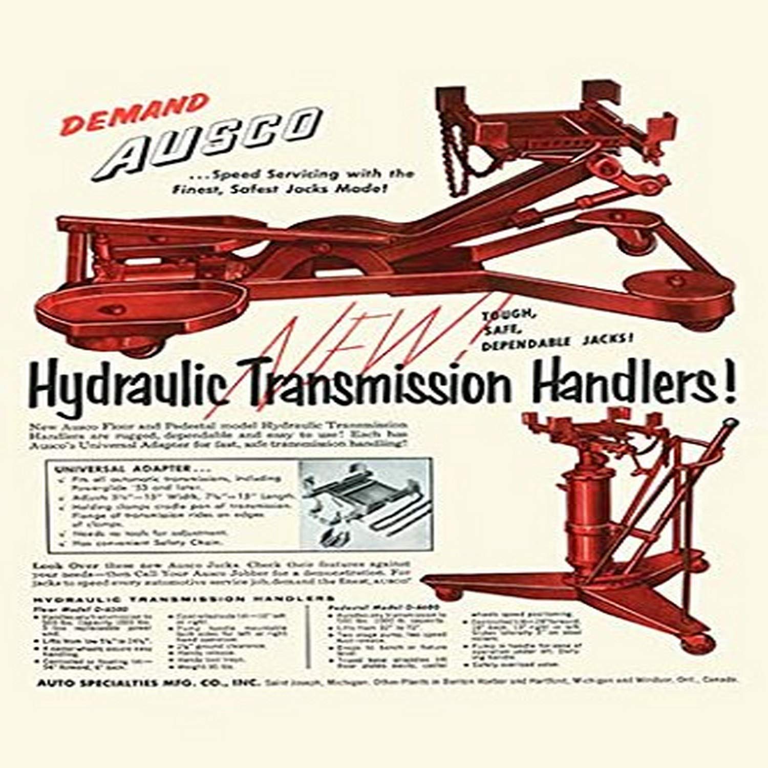 Amazon.com: Buyenlarge Ausco Hydraulic Transmission Handler - 16" X 24"  Fine Art Giclee Print: Posters & Prints