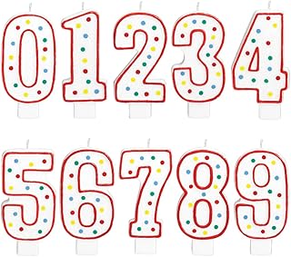 Amscan 177780#0 Polka Dots Birthday Candle | Multicolor | Party Supply | 1 piece