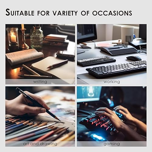 Miniatura 7 de Tapete de escritorio de cuero, tapete de escritorio antideslizante de poliuretano para oficina y hogar, organización y accesorios de escritorio,