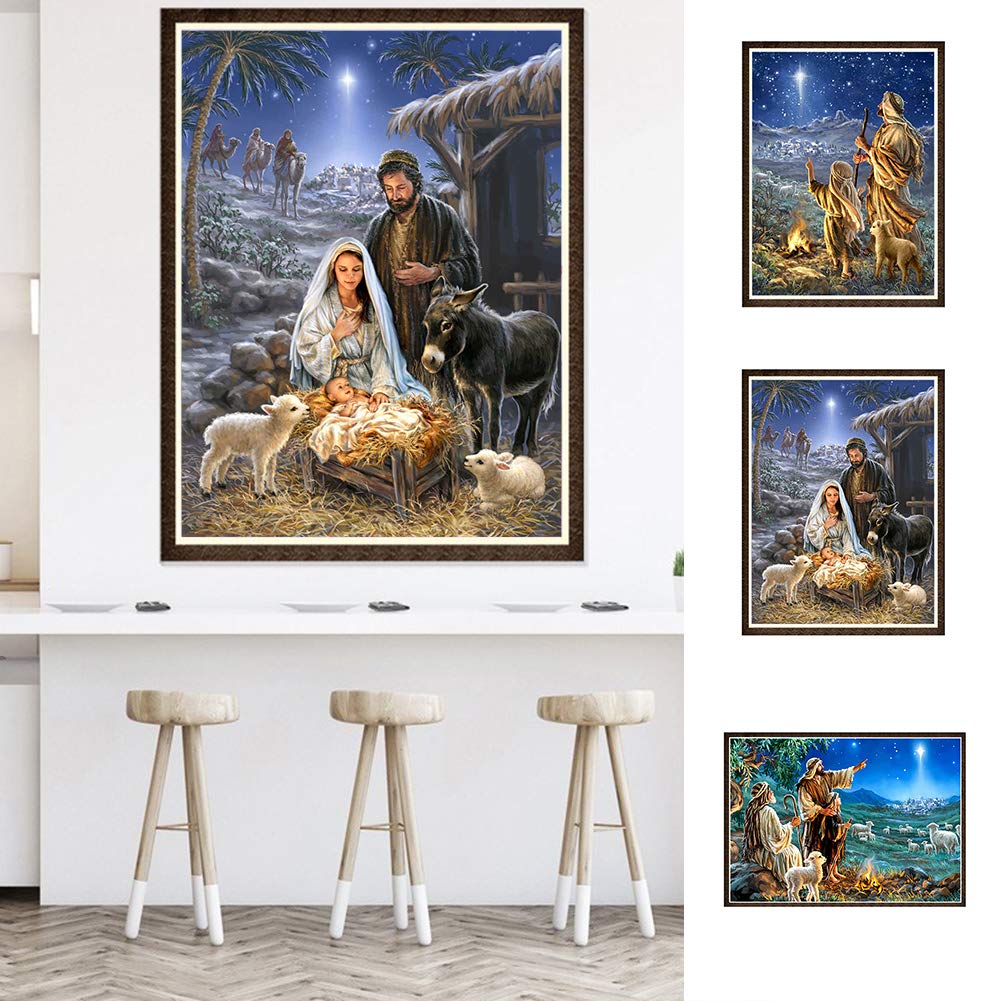 Diamond Painting 5D Fai Da Te "Vergine Maria" | Kit Grande 90x60cm | Mosaico Diamanti Rotondo | ZGmaxCL