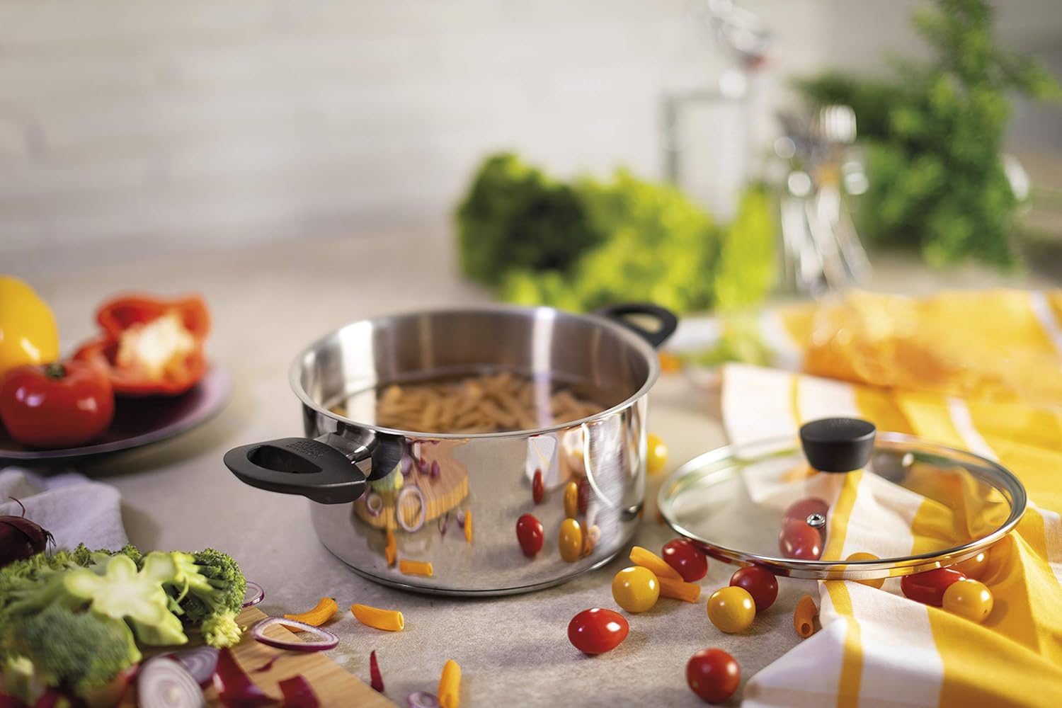 KUHN RIKON Classic 20cm Glass Lid, Stainless Steel