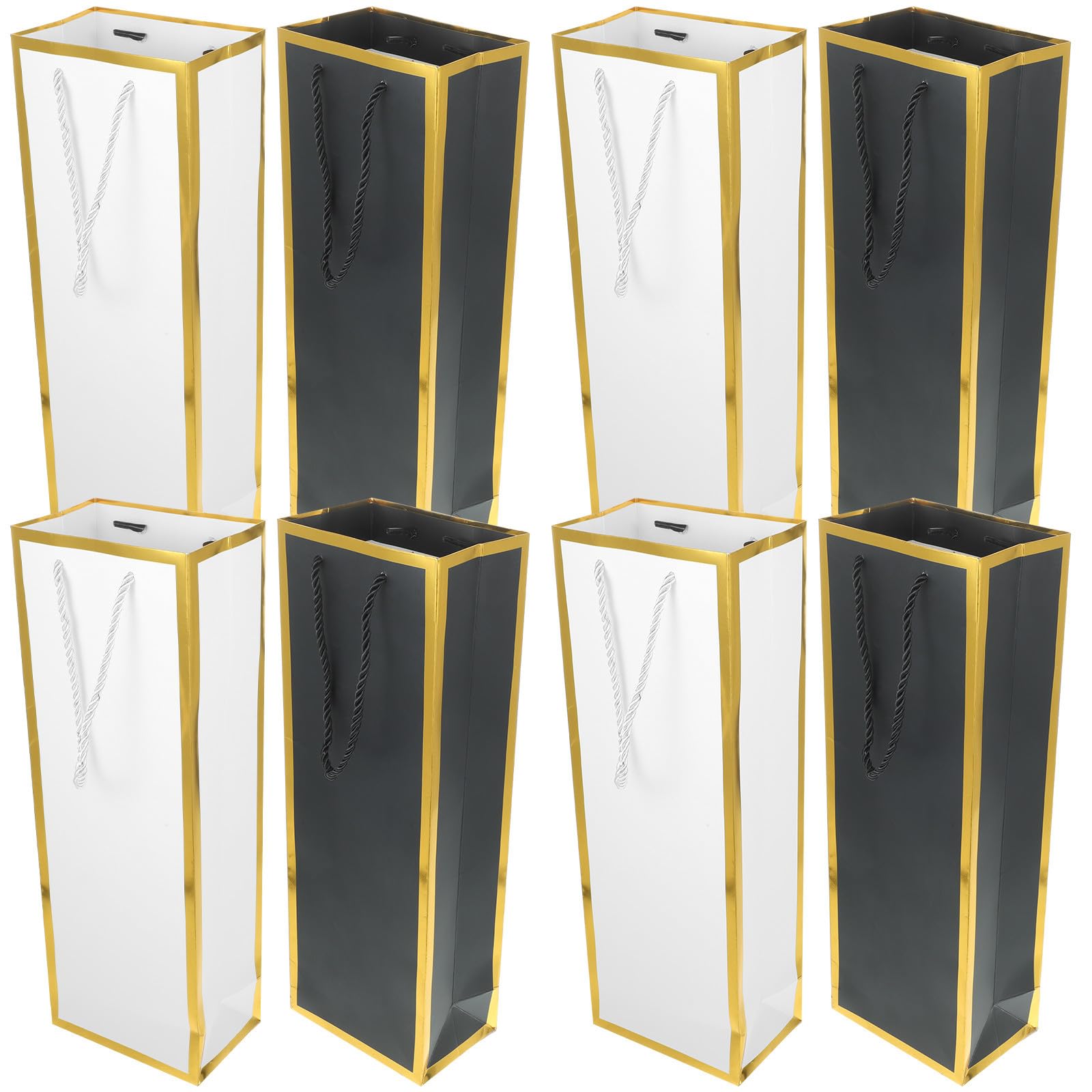 INOOMP 12 Bolsas Portátiles para Botella de Vino de Papel, Resistentes y Exquisitamente Diseñadas para Proteger Botellas en Restaurantes o Parques