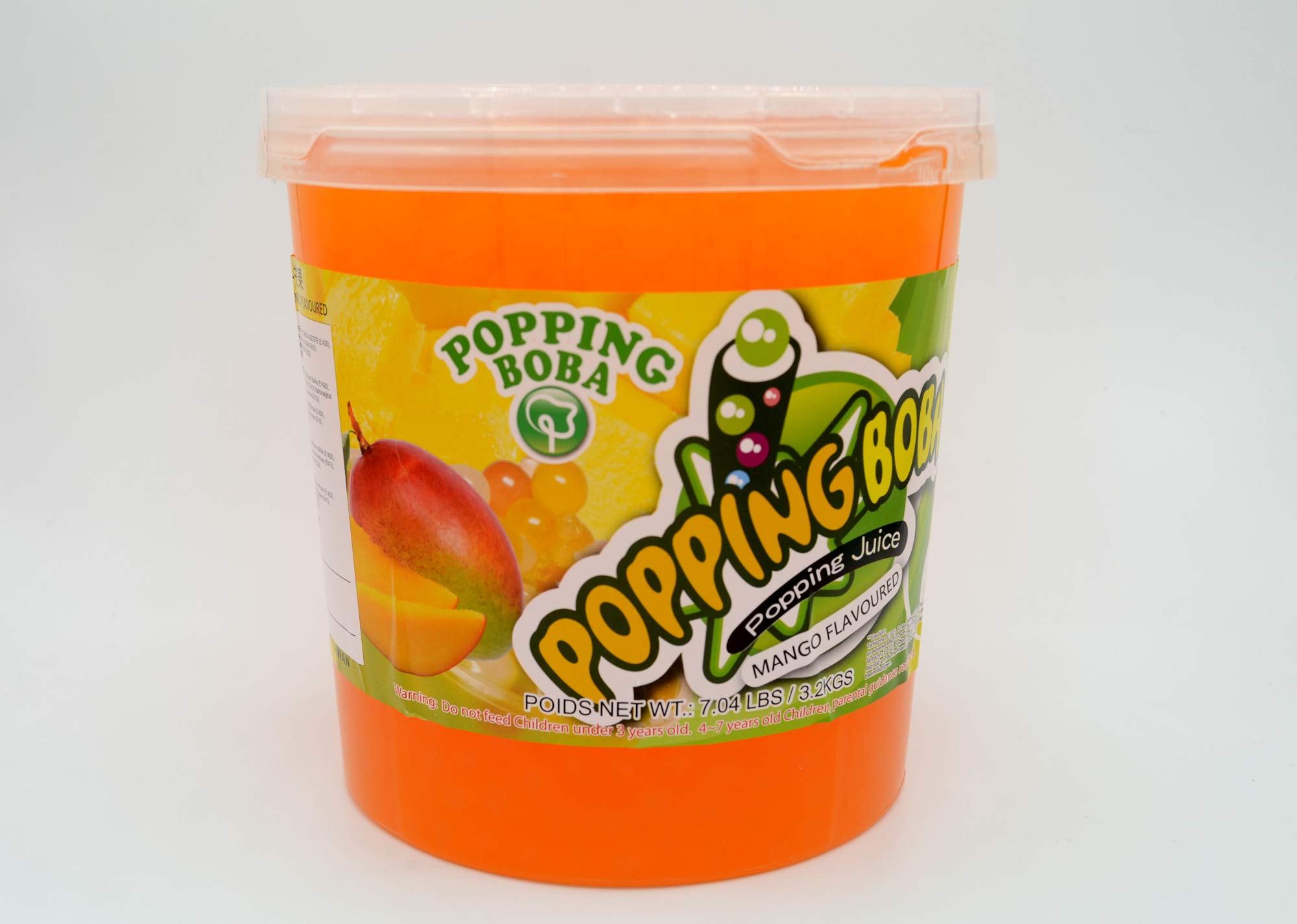 POSSMEI Popping Boba - Esferas de fruta para Bubble tea, té de burbujas, yogur, pasteles y dulces (Mango, 3200kg)