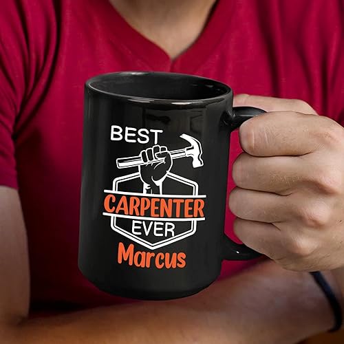 Miniatura 9 de Taza de carpintero por hora, tazas de café de carpintero personalizadas con nombre, taza de cerámica para carpintero, regalo personalizado para