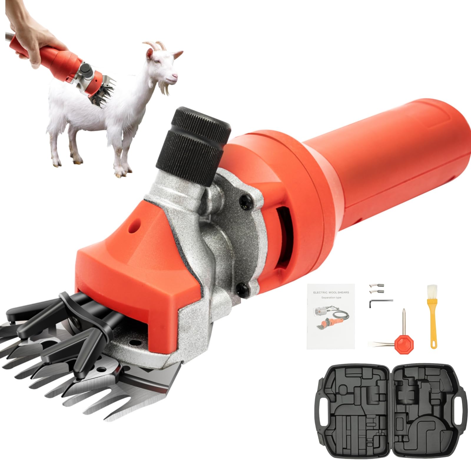 Sheep Shears Heavy Duty Clippers,1200W Pro Sheep Shearing Clippers AC 110V/60HZ Professional Animal Shearing Machine 2800r/min for Grooming Sheep Goats Horses Large Dog Thick Coats Animals (1200W)