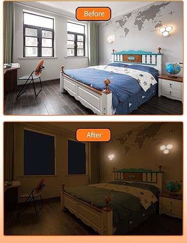 Miniatura 7 de Persianas opacas mejoradas 65 x 59 pulgadas 100 % opacas se puede cortar tú mismo Cortinas opacas blancas portátiles para ventanas, tiras de cinta