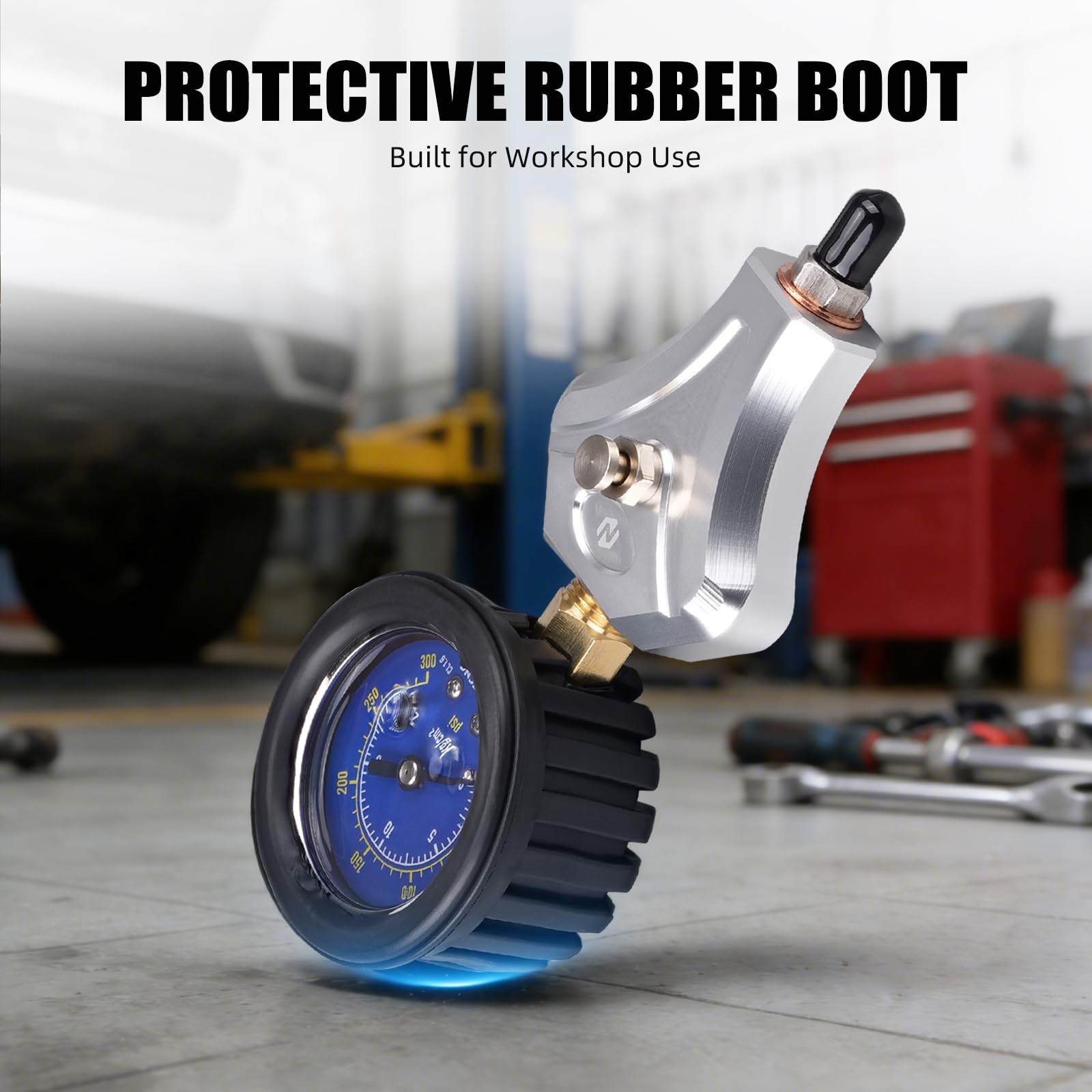 NICECNC Kit de comprobador de compresión de Cilindros de Motor con bujías de 10 mm, 12 mm y 14 mm para Motores de 2 y 4 Tiempos; manómetro de compresión y comprobaciones rápidas rutinarias del Motor
