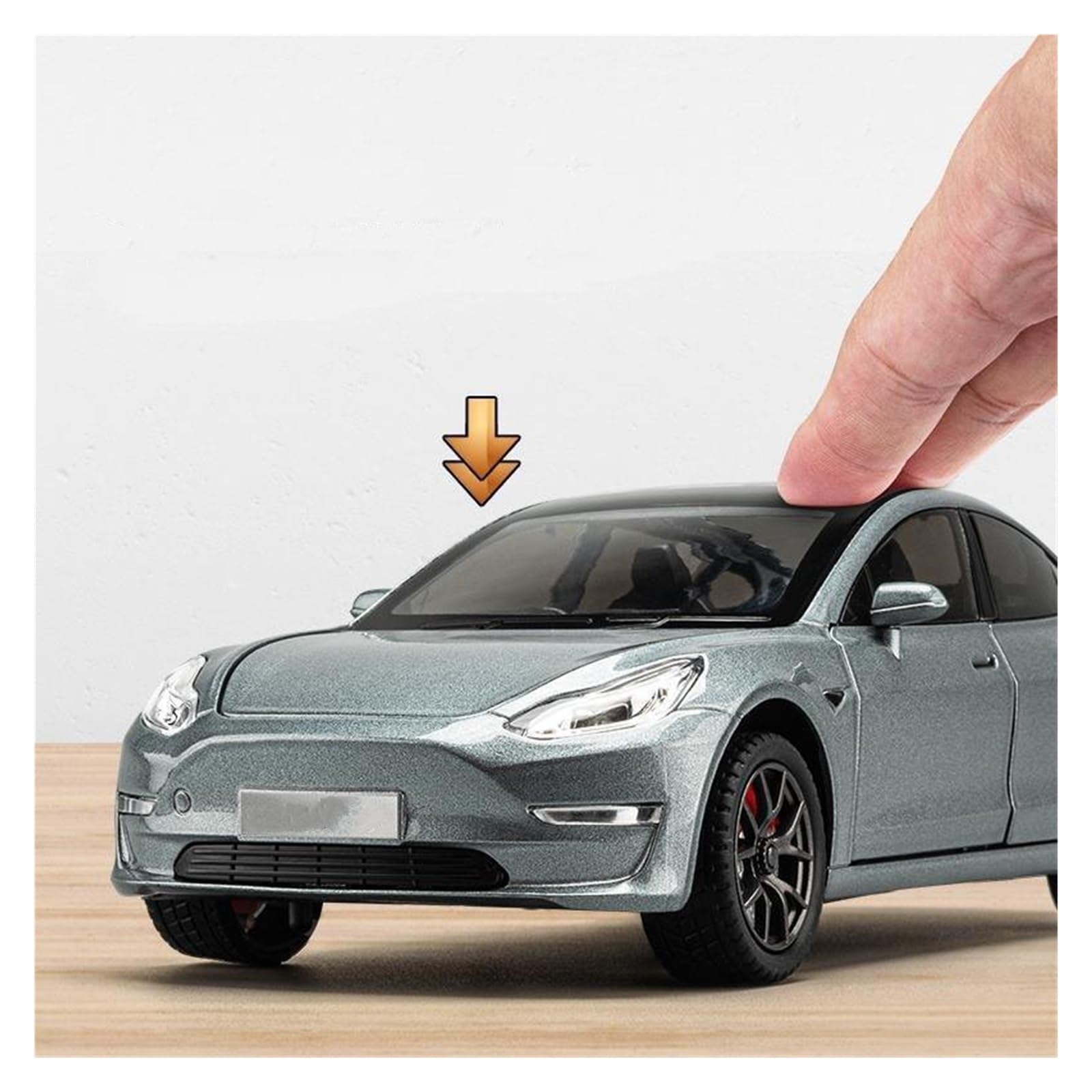 Modellino Diecast Modellismo da Collezione Auto 1:24 Per Tesla Per Model 3 Modellino Auto In Lega Metallica Pressofusa Oggetto Da Collezione Per Hobbisti(bianco)