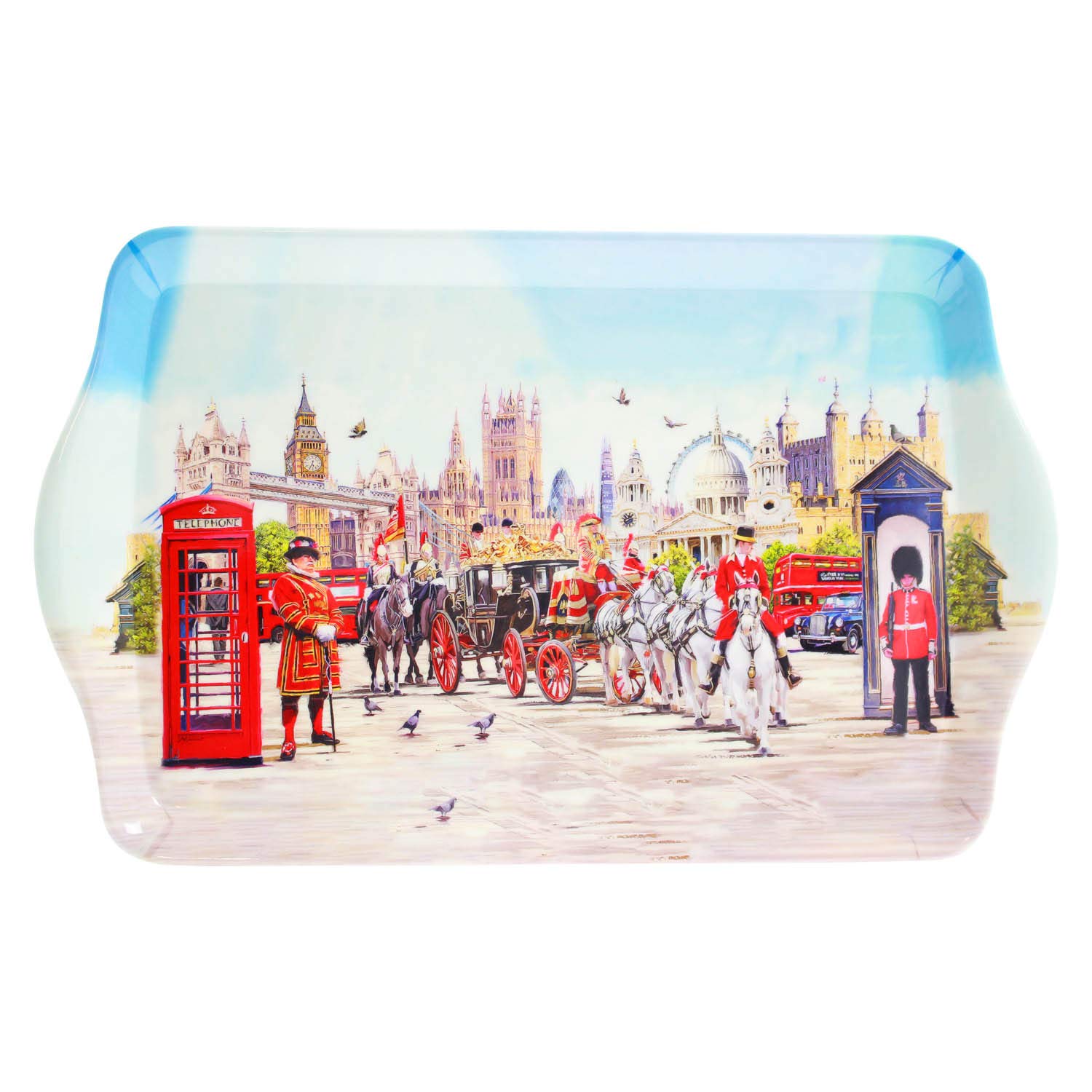London Collage Kitchen Tray - Lesser & Pavey Party Coronation NEW