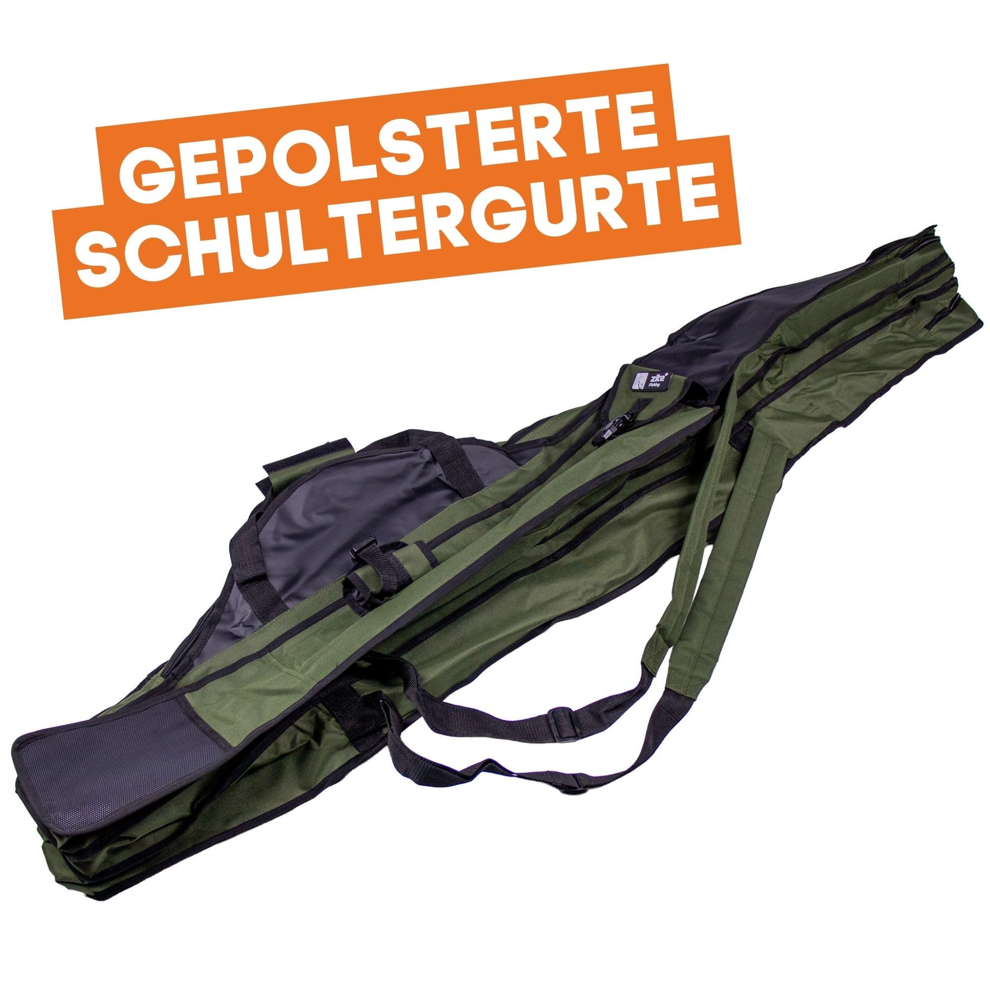 Zite Fishing - Bolsa para caña de pescar (3 compartimentos)