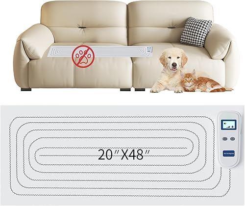 Miniatura 10 de Alfombrilla de choque para mascotas Scat para interiores, alfombrillas para perros 3 modos de entrenamiento 59 x 11 pulgadas Mantén al perro