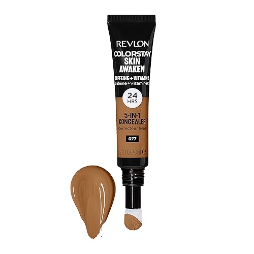 Revlon ColorStay Skin Awaken Corrector 5 en 1, ligero, cremoso maquillaje facial duradero con cafeína y vitamina C, para imperfecciones, ojeras y