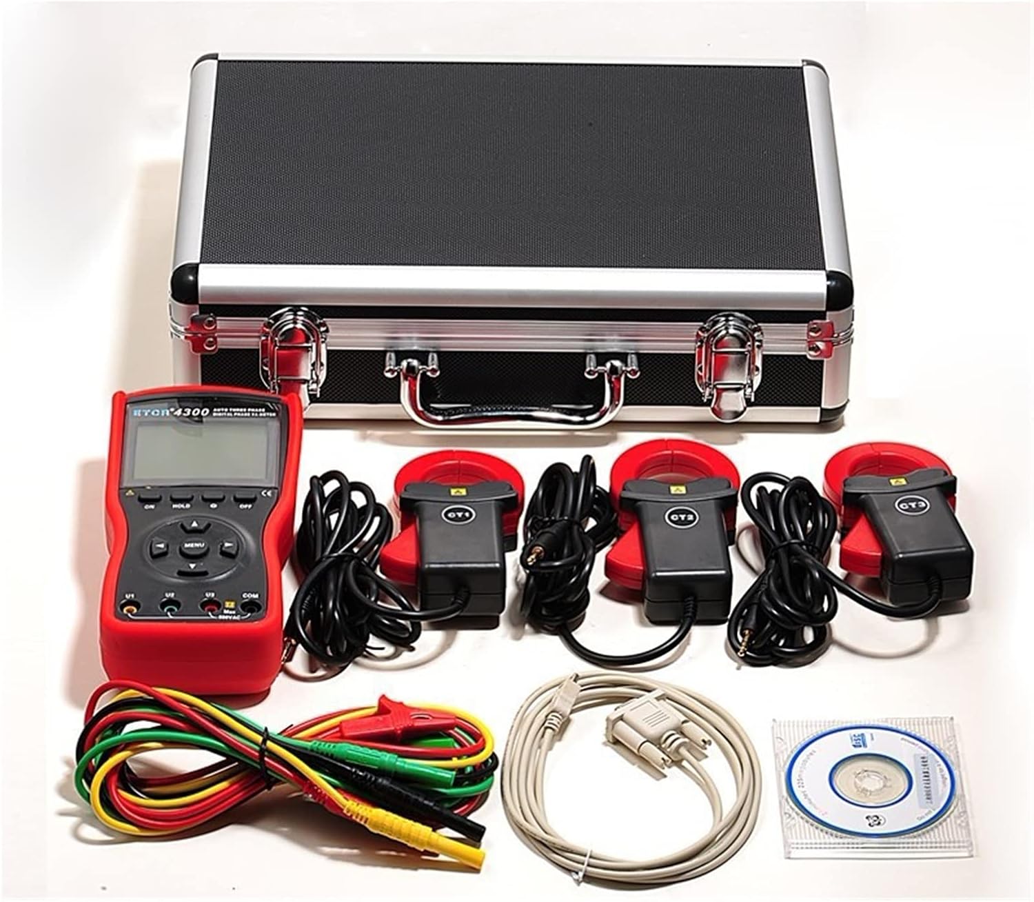 Insulation Resistance Tester, ETCR4400 0~360 Degree Digital Three Phase Volt-Ampere Meter With RS232 Interface 500 Groups Data Storage Round Current Clamp